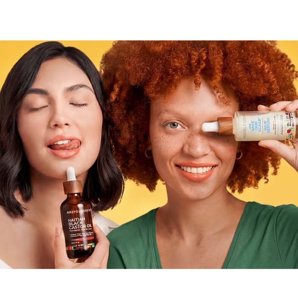 NEW✅BUNDLE OF 2 Haitian Black Castor Oil-LAVANDER HIBISCUS+ ROSMERY MINT 🌺